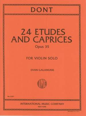 Dont: Etudes and Caprices Opus 35 for Violin published by International (IMC)