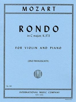 Mozart: Rondo in C K373 for Violin published by IMC