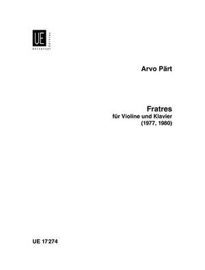 Part: Fratres for Violin & Piano published by Universal Edition