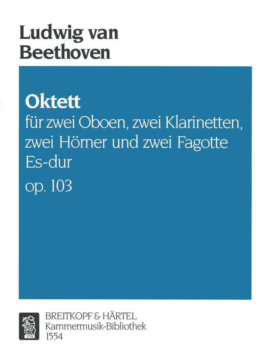 Beethoven: Octet in Eb Opus 103 published by Breitkopf