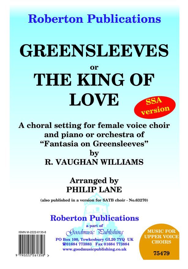 Vaughan Williams: Greensleeves or The King of Love SSA published by Roberton