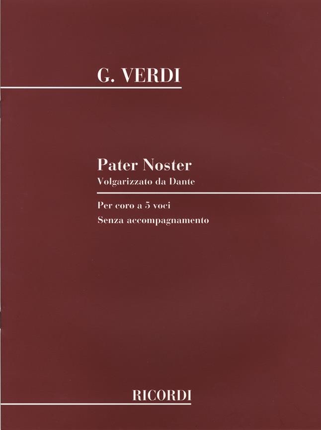 Verdi: Pater Noster published by Ricordi - Vocal Score