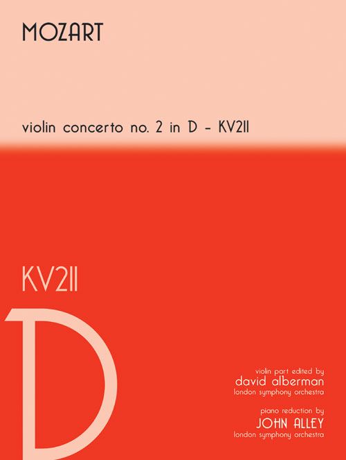Mozart: Concerto No 2 in D K211 for Violin & Piano published by Mayhew