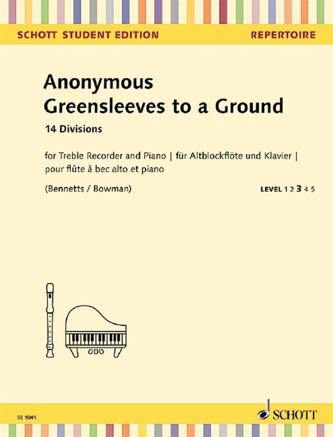 Anon: Greensleeves to a Ground for Treble Recorder published by Schott
