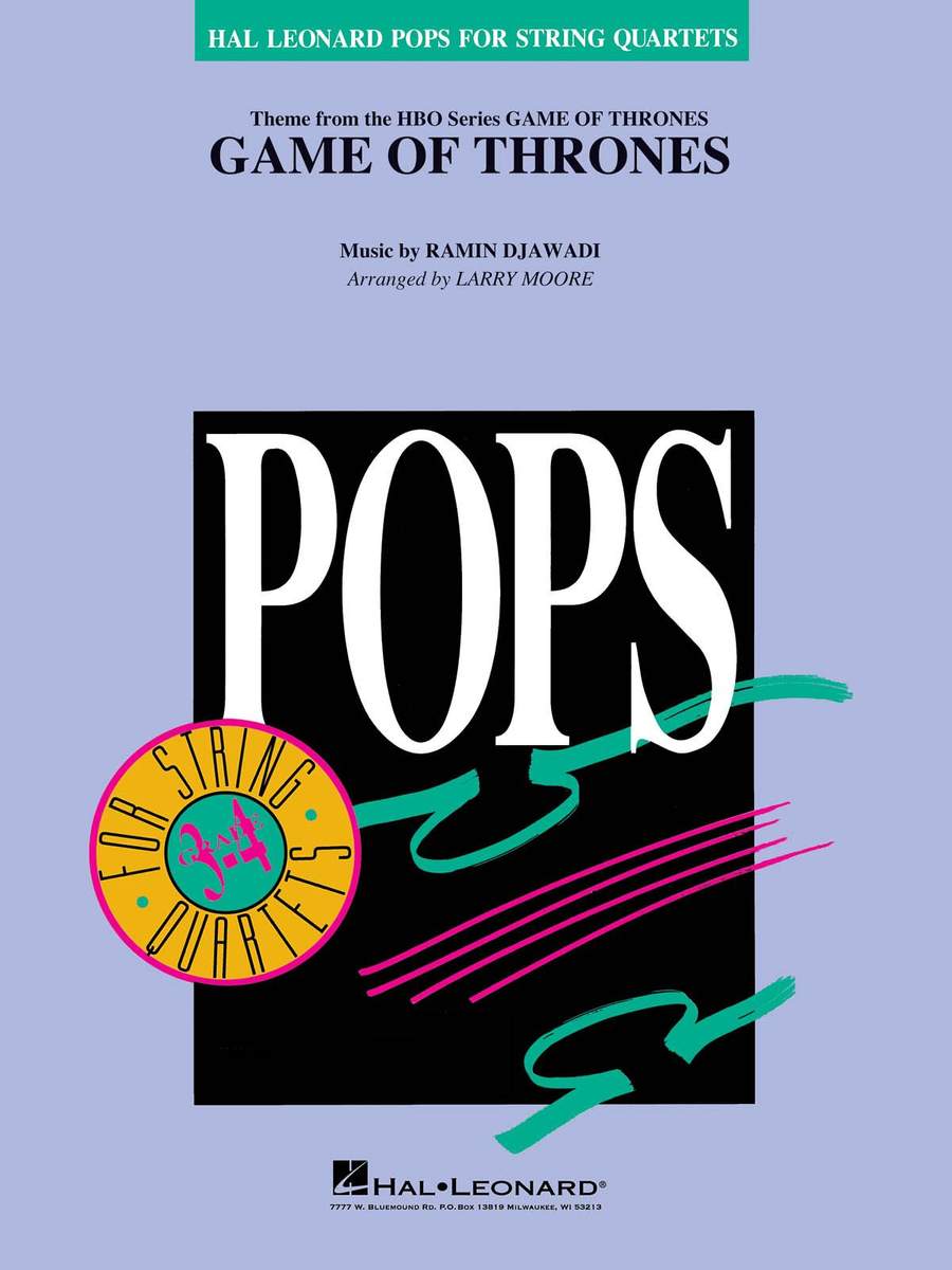 Game of Thrones for String Quartet published by Hal Leonard