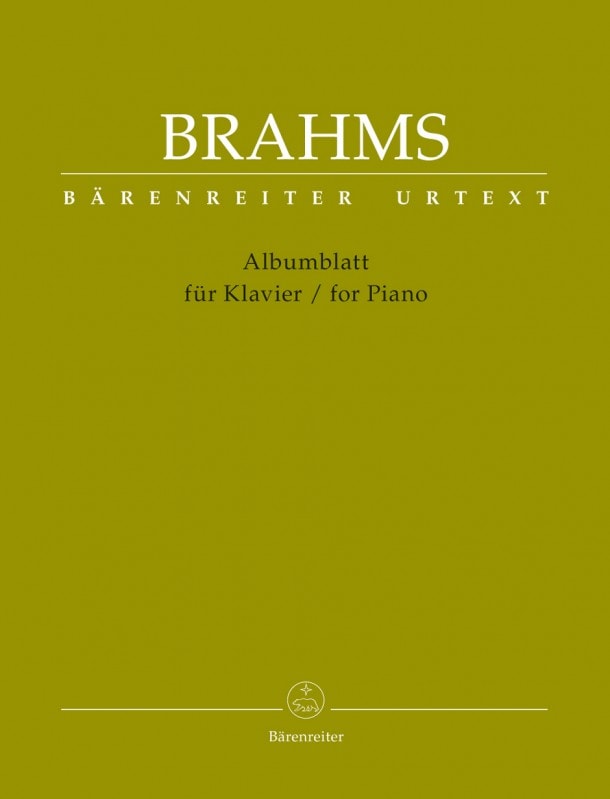 Brahms: Albumblatt for Piano published by Barenreiter