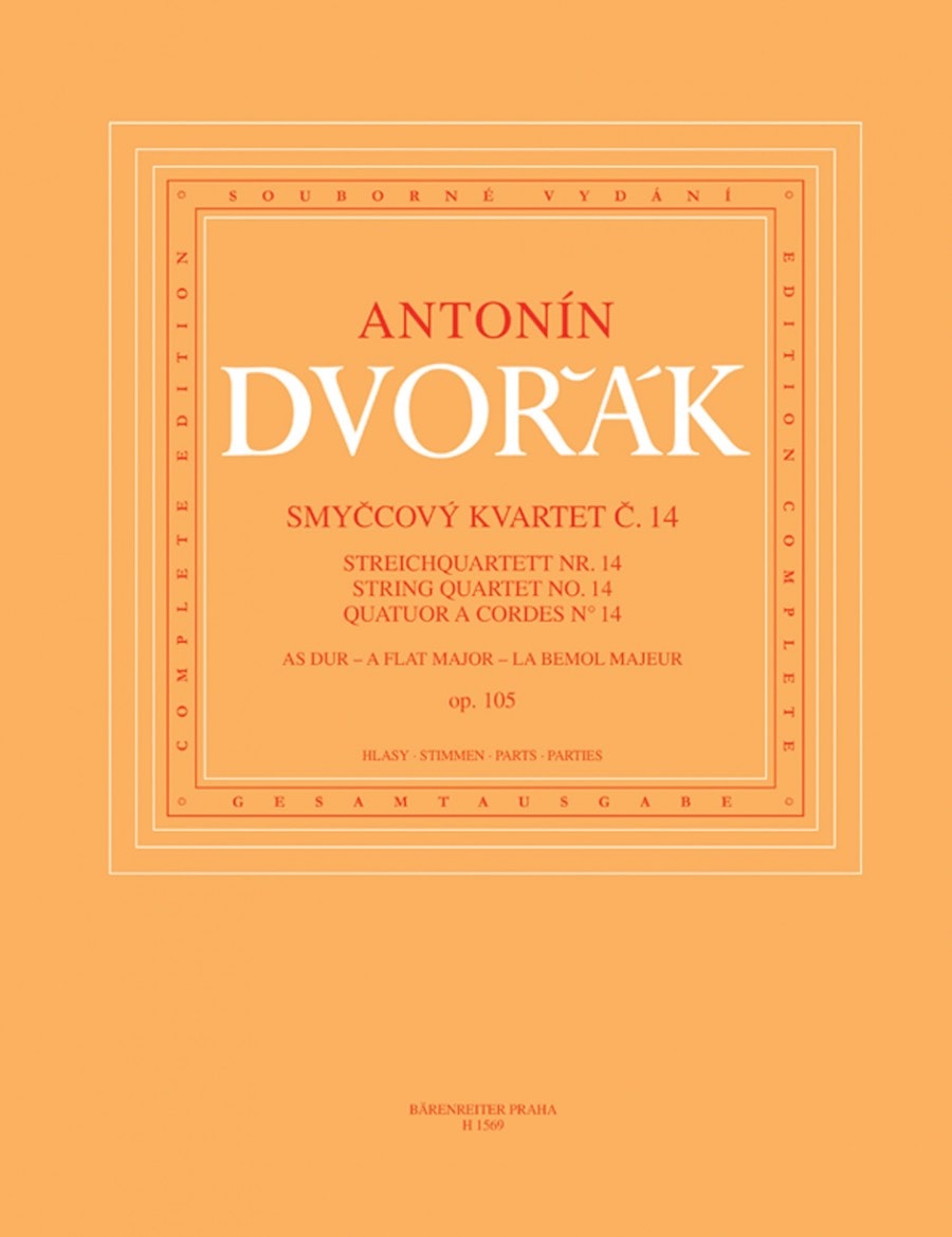 Dvorak: String Quartet No 14 in Ab Major Opus 105 published by Barenreiter