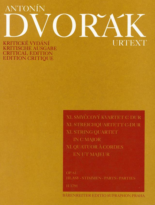 Dvorak: String Quartet No 11 in C Opus 61 published by Barenreiter