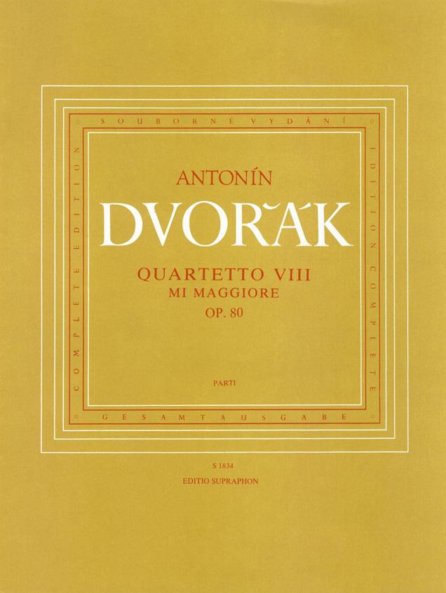 Dvorak: String Quartet No 8 in E Opus 80 published by Barenreiter