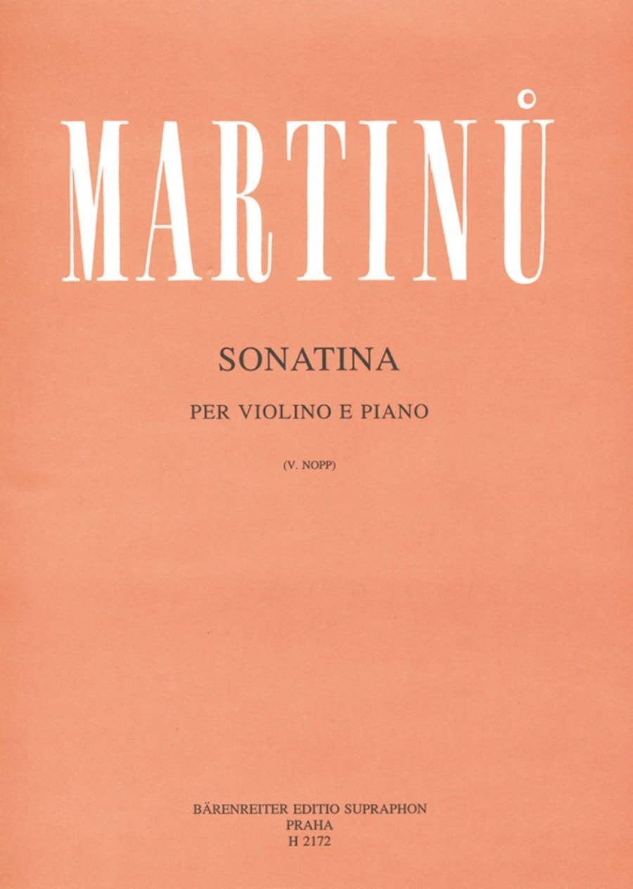 Martinu: Sonatina for Violin published by Barenreiter
