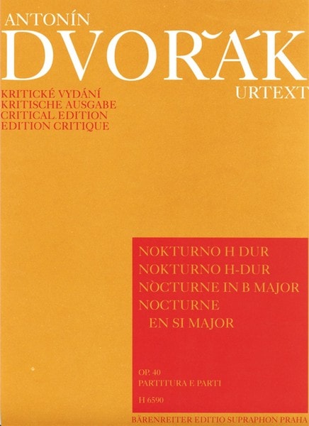 Dvorak: Nocturne in B Opus 40 for String Quintet published by Barenreiter