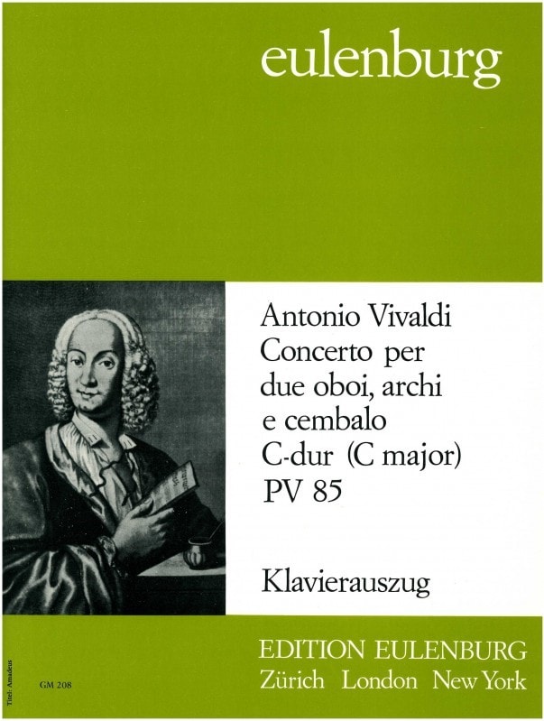 Vivaldi: Concerto for 2 Oboes & Piano PV85 in C published by Eulenburg