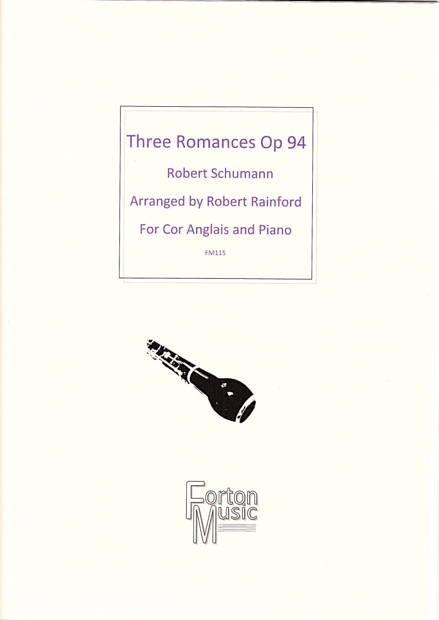 Schumann: Three Romances Op 94 for Cor Anglais & Piano published by Forton