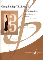 Telemann: Twelve Fantasias for Viola published by Billaudot