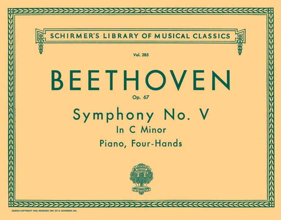 Beethoven: Symphony No 5 in C minor arr for piano duet published by Schirmer