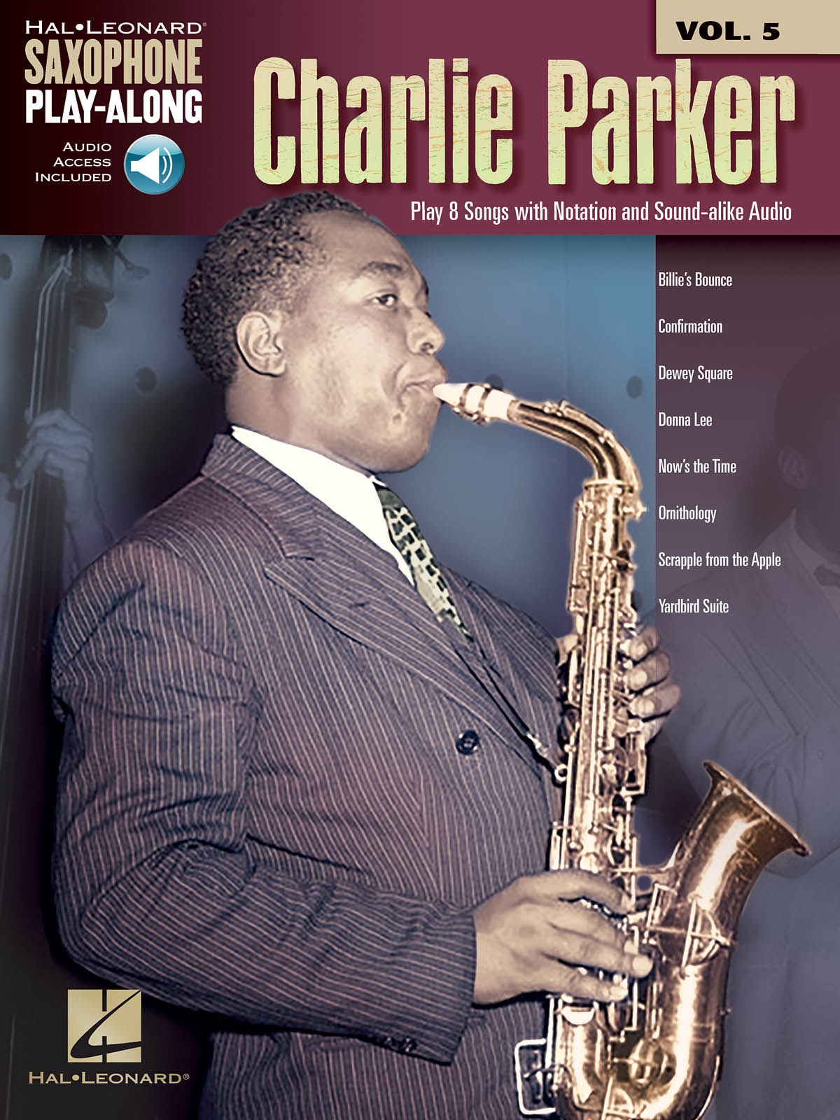 Saxophone  Play-Along: Charlie Parker published by Hal Leonard (Book/Online Audio)