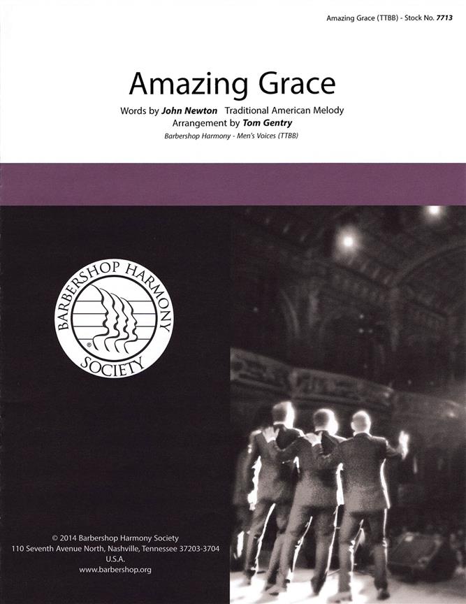 Gentry: Amazing Grace TTBB published by Barbershop Harmony Society