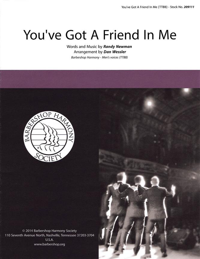 You've Got a Friend in Me (Toy Story) TTBB published by Barbershop Harmony Society