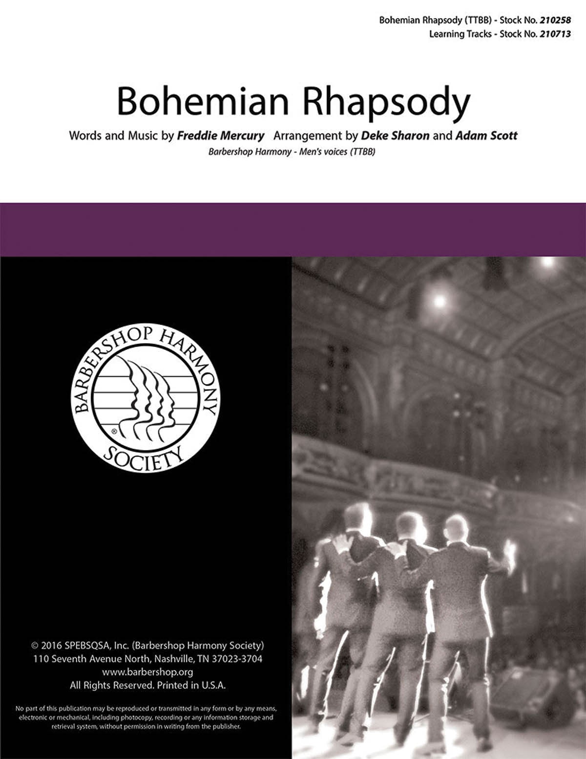 Bohemian Rhapsody TTBB published by Barbershop Harmony Society