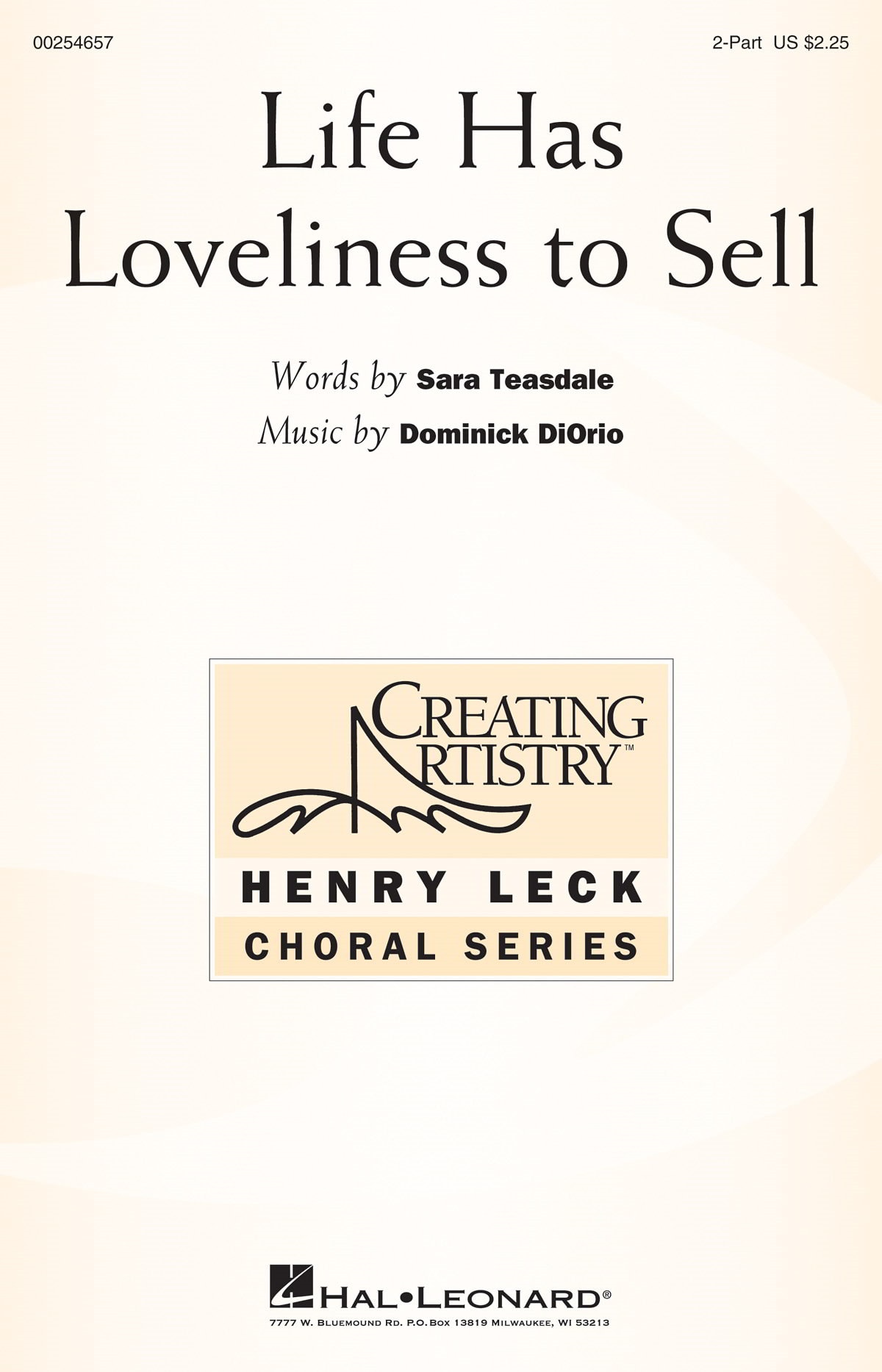 DiOrio: Life Has Loveliness to Sell 2pt published by Hal Leonard