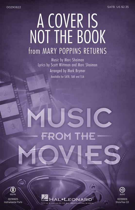 Shaiman: A Cover Is Not the Book SATB published by Hal Leonard