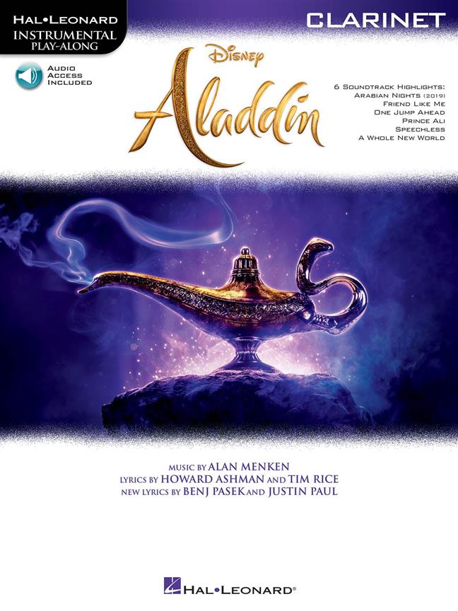 Aladdin - Clarinet published by Hal Leonard (Book/Online Audio)