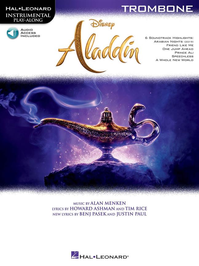 Aladdin - Trombone published by Hal Leonard (Book/Online Audio)