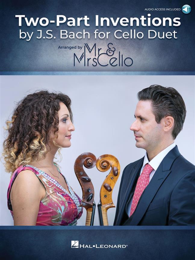 Two-Part Inventions by J.S. Bach for Cello Duet published by Hal Leonard (Book/Online Audio)