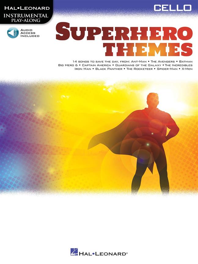 Superhero Themes - Cello published by Hal Leonard (Book/Online Audio)