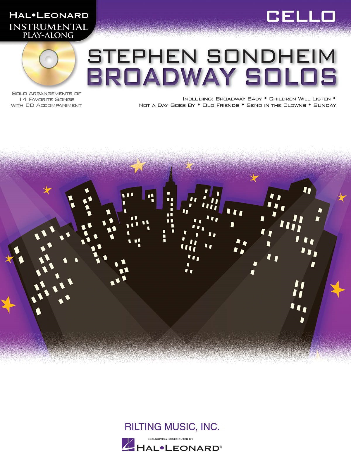 Stephen Sondheim Broadway Solos - Cello published by Hal Leonard (Book & CD)