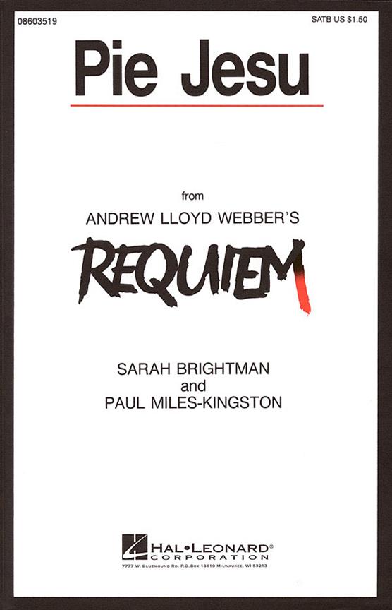 Forwoods ScoreStore | Lloyd Webber: Pie Jesu from Requiem SATB ...