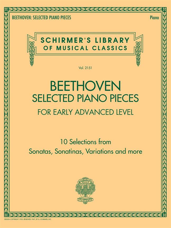 Beethoven: Selected Piano Pieces: Early Advanced published by Schirmer