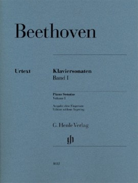 Beethoven: Piano Sonatas Volume 1 published by Henle (without fingering)