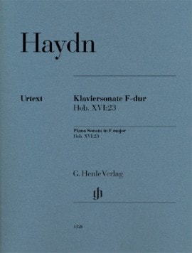 Haydn: Sonata in F major Hob XVI:23 for Piano published by Henle