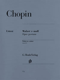 Chopin: Waltz in E minor op. post. for Piano published by Henle
