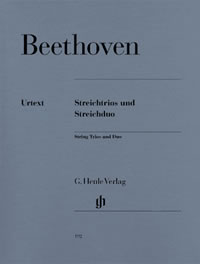 Beethoven: String Trios and String Duo Opus 3, 8 & 9 published by Henle