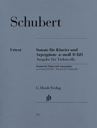 Schubert: Arpeggione Sonata D821 for Cello published by Henle