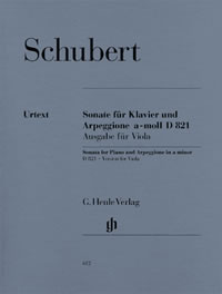 Schubert: Arpeggione Sonata D821 for Viola published by Henle