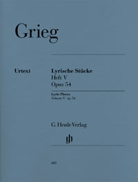 Grieg: Lyric Pieces Book 5 Opus 54 for Piano published by Henle