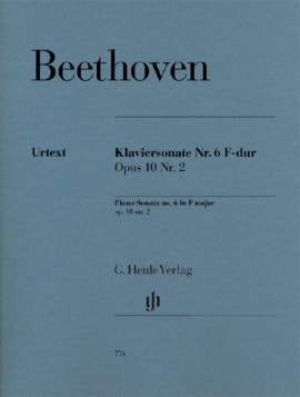 Beethoven: Sonata in F Opus 10 No 2 for Piano published by Henle