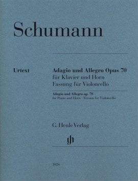 Schumann: Adagio and Allegro Opus 70 for Cello published by Henle