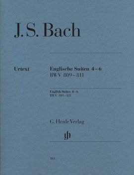 Bach: English Suites 4 - 6 (BWV 809-811) for Piano published by Henle