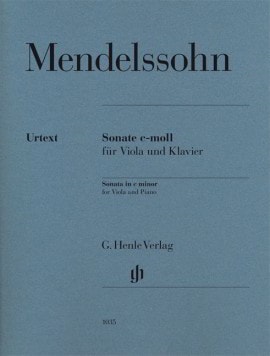 Mendelssohn: Sonata in C Minor for Viola published by Henle