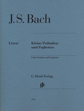 Bach: Little Preludes and Fugues for Piano published by Henle (without fingering)