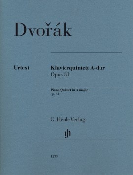 Dvorak: Piano Quintet A major Opus 81 published by Henle