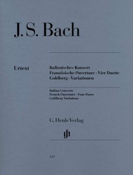 Bach: Italian Concerto, French Overture, Four Duets, Goldberg Variations for Piano published by Henle