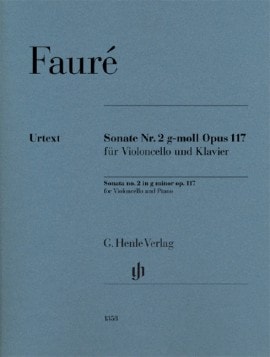 Faure: Sonata No 2 in G minor Opus 117 for Cello published by Henle
