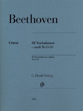 Beethoven: 32 Variations in C minor WoO 80 for Piano published by Henle