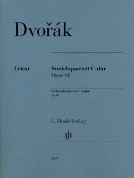 Dvorak: String Quartet in C Opus 61 published by Henle