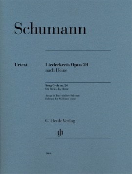 Schumann: Song Cycle Opus 24 for Medium Voice published by Henle